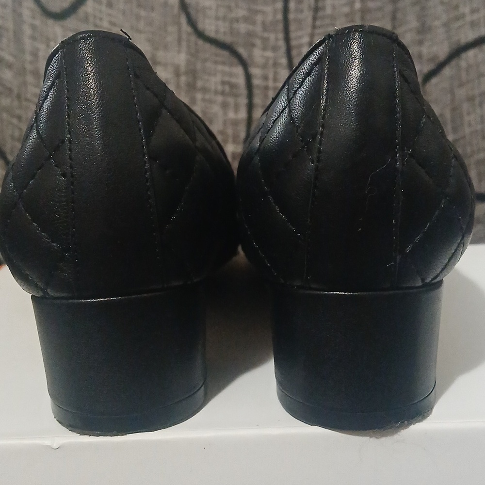 Milano Black Quilted Pointed-Toe Loafers - Picture 3 of 3